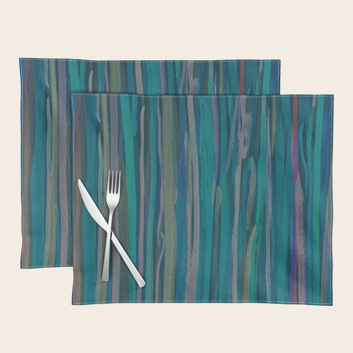 Deep Blue Sea - Ocean watercolor abstract painting Placemat Gallery Image 1