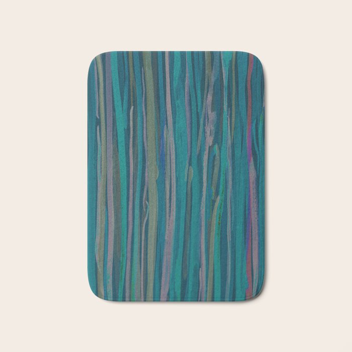 Deep Blue Sea - Ocean watercolor abstract painting Bath Mat Gallery Image 1