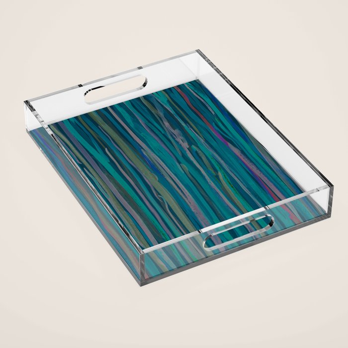 Deep Blue Sea - Ocean watercolor abstract painting Acrylic Tray Gallery Image 1