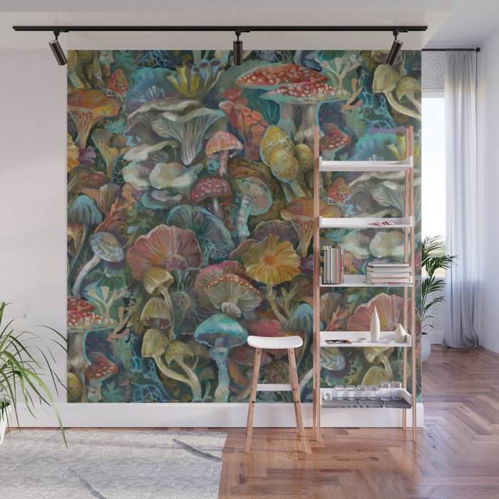 Magic Mushroom Garden Wall Mural Gallery Image 1
