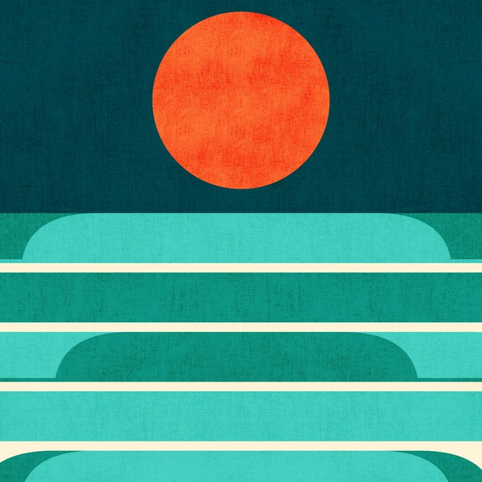 Chasing wave under the red moon Coffee Mug Gallery Image 2