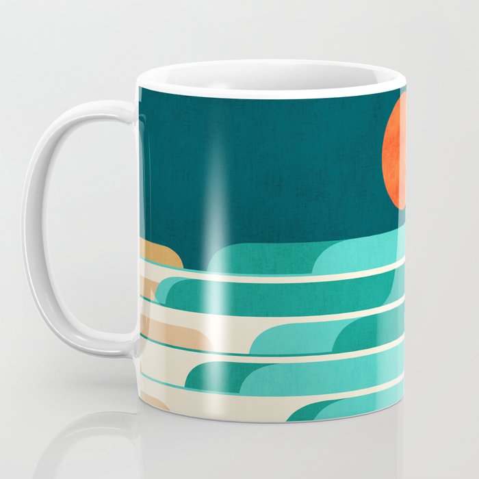 Chasing wave under the red moon Coffee Mug Gallery Image 3