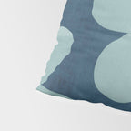 Sky Blue Orange Flowers Minimalist Artwork Pillow Sham Gallery Image 4