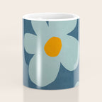 Sky Blue Orange Flowers Minimalist Artwork Coffee Mug Gallery Image 4