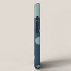 Sky Blue Orange Flowers Minimalist Artwork iPhone Case Gallery Image 2