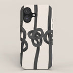 Minimalist Black Knot Abstract Art on Neutral Background iPhone Case Gallery Image 1