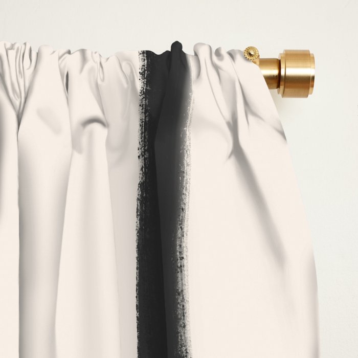 Minimalist Black Knot Abstract Art on Neutral Background Window Curtain Gallery Image 2