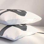 Minimalist Black Knot Abstract Art on Neutral Background Pillow Sham Gallery Image 3