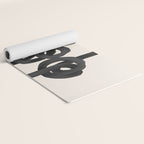 Minimalist Black Knot Abstract Art on Neutral Background Yoga Mat Gallery Image 2