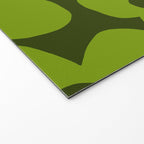 Large Green Retro Flowers - Green Petals on Dark Green Background #decor #society6 #buyart Welcome Mat Gallery Image 2