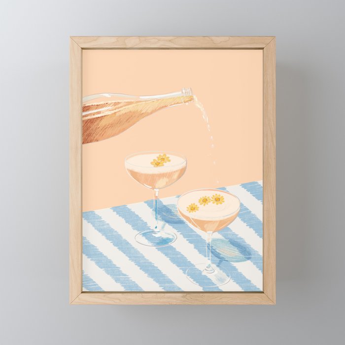 summer wine time illustartion  Mini Art Print Gallery Image 1