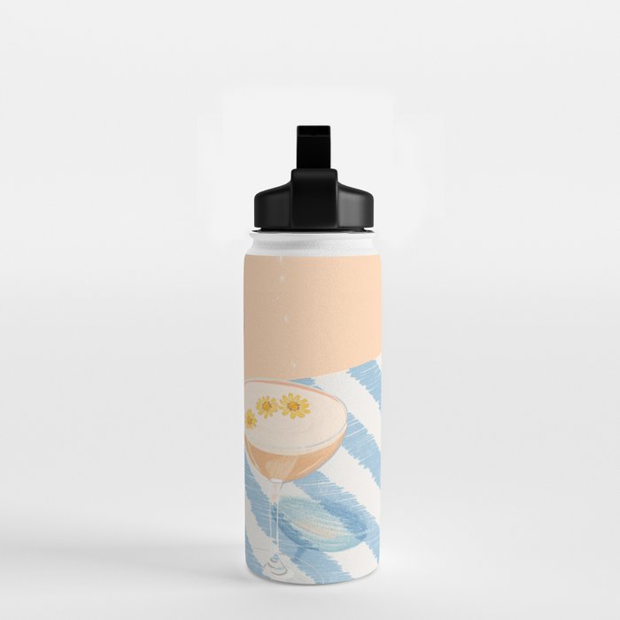 summer wine time illustartion  Water Bottle Gallery Image 2