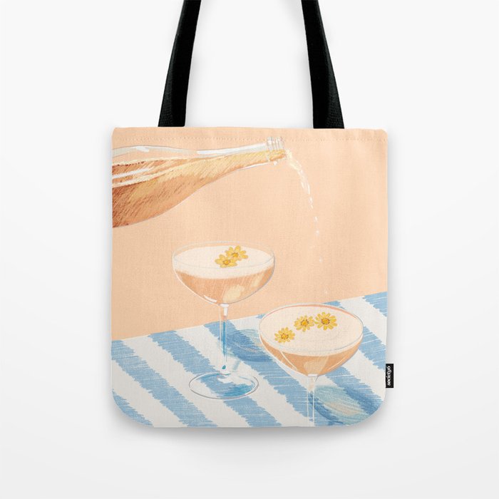 summer wine time illustartion  Tote Bag Gallery Image 1