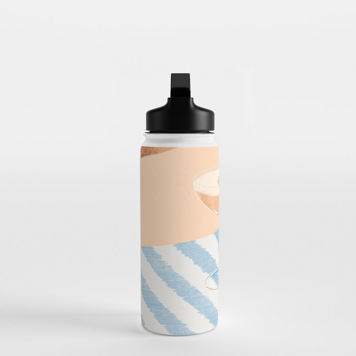 summer wine time illustartion  Water Bottle Gallery Image 3
