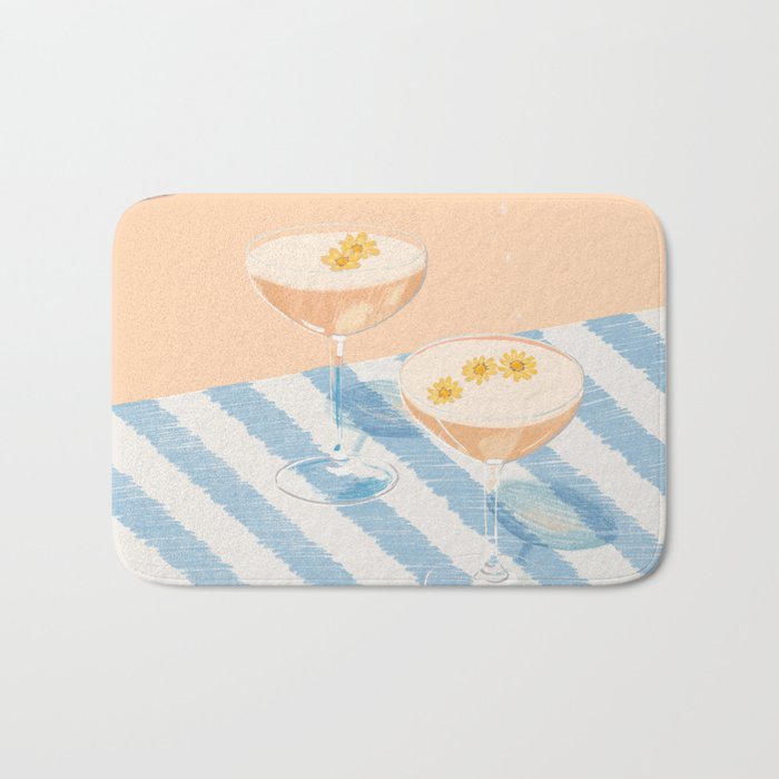 summer wine time illustartion  Bath Mat Gallery Image 1