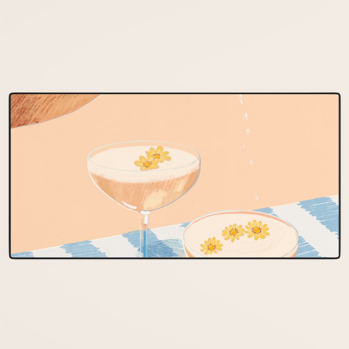 summer wine time illustartion  Desk Mat Gallery Image 3