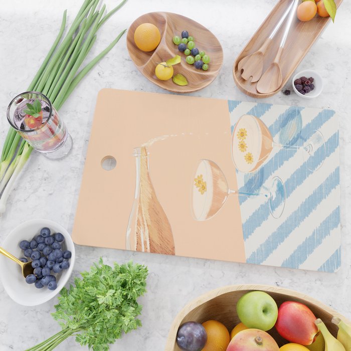 summer wine time illustartion  Cutting Board Gallery Image 2