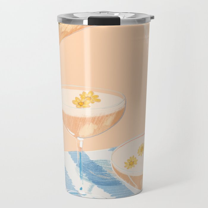 summer wine time illustartion  Travel Mug Gallery Image 1