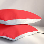 NOW BRIGHT RED SOLID COLOR Pillow Sham Gallery Image 3