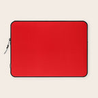 NOW BRIGHT RED SOLID COLOR Laptop Sleeve Gallery Image 1