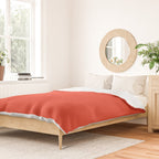 Tomato Red Solid Color Duvet Cover Gallery Image 2