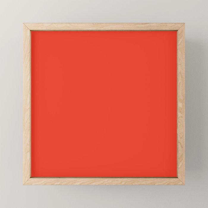 Tomato Red Solid Color Mini Art Print Gallery Image 1