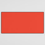 Tomato Red Solid Color Desk Mat Gallery Image 3