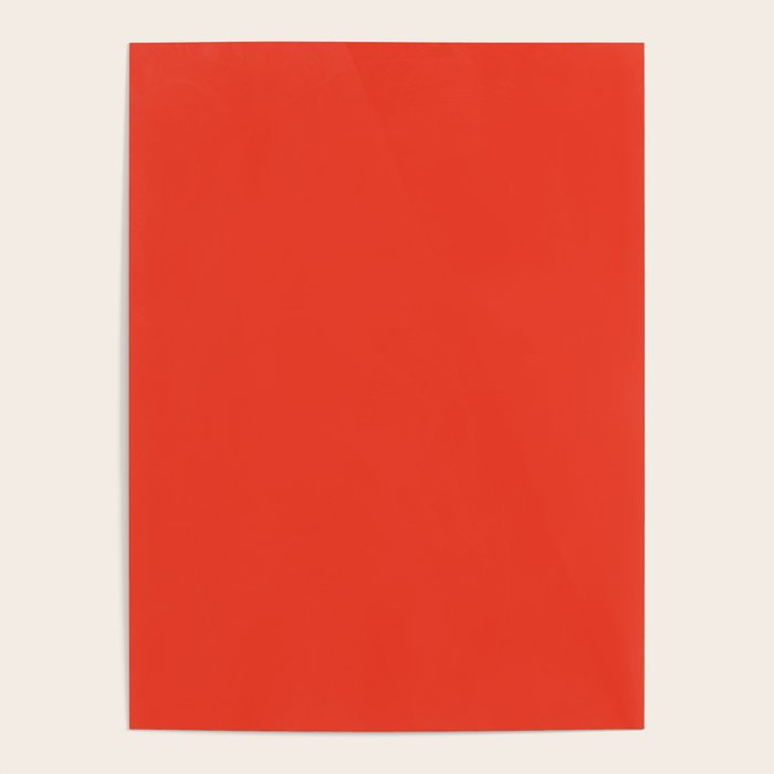 Tomato Red Solid Color Poster Gallery Image 4
