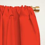 Tomato Red Solid Color Window Curtain Gallery Image 2