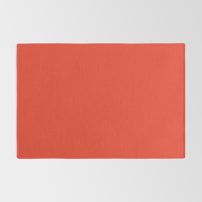 Tomato Red Solid Color Rug Gallery Image 2