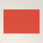 Tomato Red Solid Color Welcome Mat Gallery Image 1