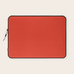 Tomato Red Solid Color Laptop Sleeve Gallery Image 1