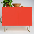 Tomato Red Solid Color Credenza Gallery Image 1