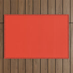 Tomato Red Solid Color Outdoor Rug Gallery Image 1