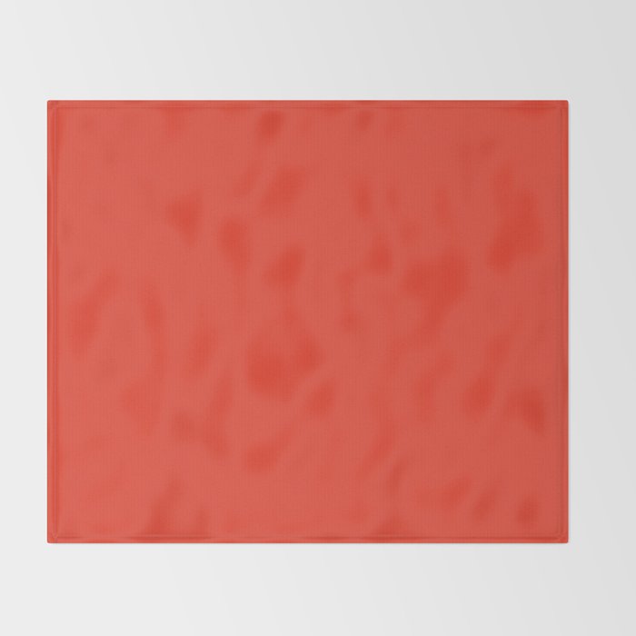 Tomato Red Solid Color Throw Blanket Gallery Image 2