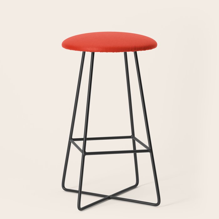 Tomato Red Solid Color Stool Gallery Image 1