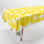 Mid Century Modern Geometric 04 Lemon Yellow Tablecloth Gallery Image 1