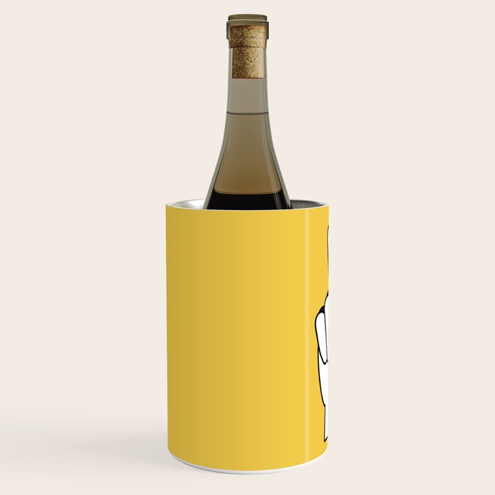 Peace Sign yellow Wine Chiller Gallery Image 2