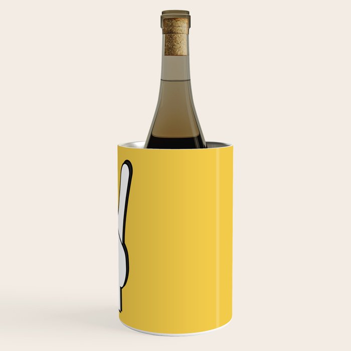 Peace Sign yellow Wine Chiller Gallery Image 3