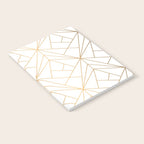 Geometric Gold Pattern With White Shimmer Notebook Gallery Image 2