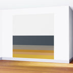 Gradient Stripes Minimalist Color Block in White, Navy Blue, Gray, and Mustard Wall Mural Gallery Image 2