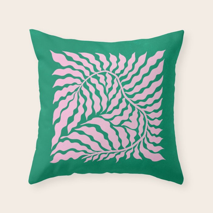 Sage & Chantilly Fern: Ferns 01 Throw Pillow Gallery Image 6