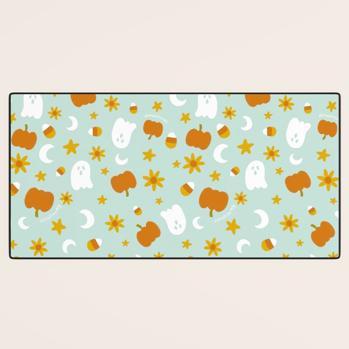 Is It Fall Yet in Blue Desk Mat Gallery Image 3