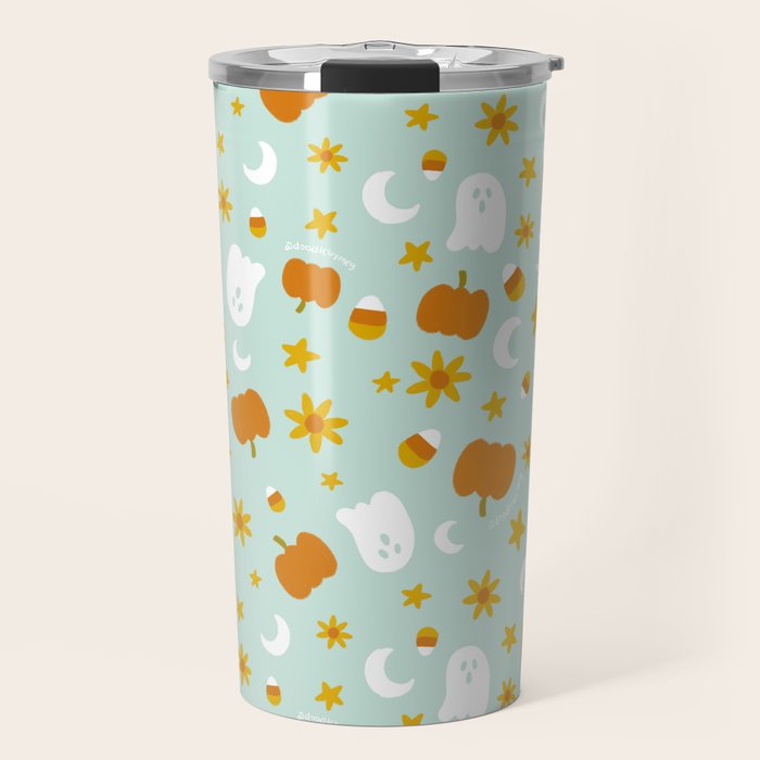 Is It Fall Yet in Blue Travel Mug Gallery Image 1