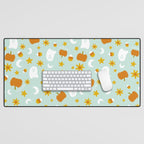 Is It Fall Yet in Blue Desk Mat Gallery Image 1