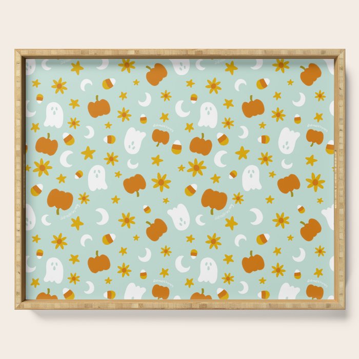 Is It Fall Yet in Blue Serving Tray Gallery Image 1