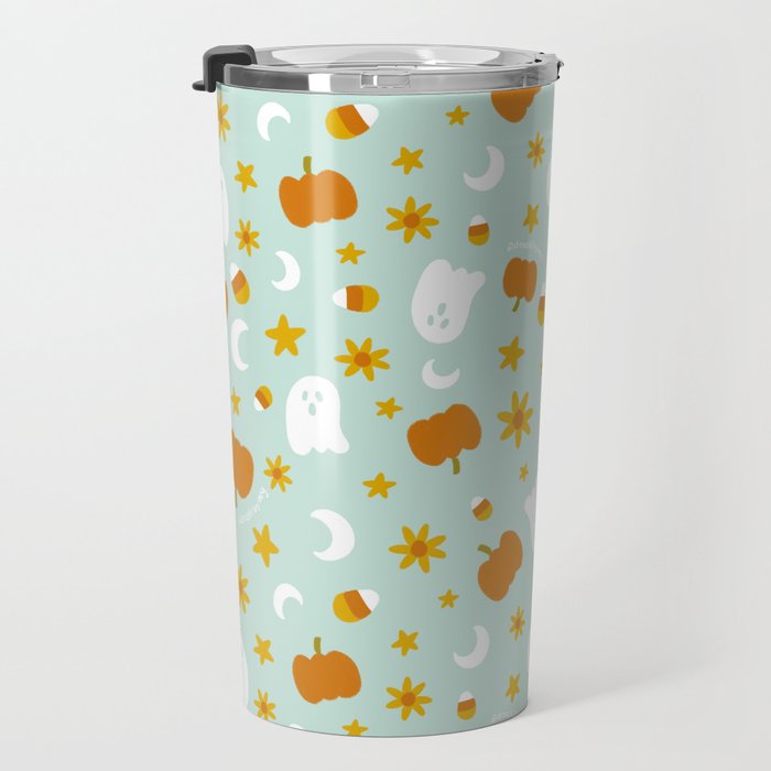 Is It Fall Yet in Blue Travel Mug Gallery Image 3