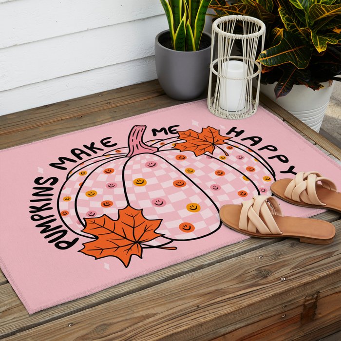 Pumpkins Make Me Happy Outdoor Rug Gallery Image 2
