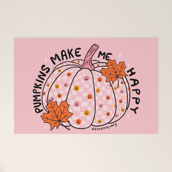 Pumpkins Make Me Happy Welcome Mat Gallery Image 1