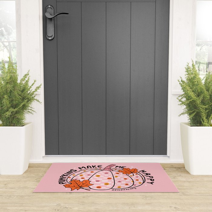 Pumpkins Make Me Happy Welcome Mat Gallery Image 3